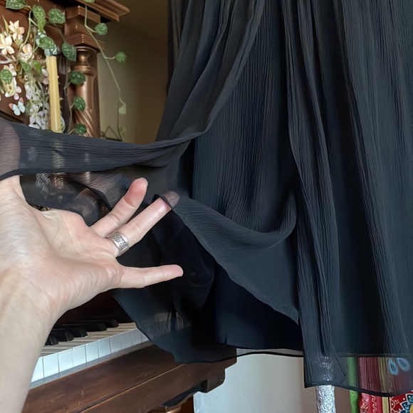 DVF black chiffon silk blouse - Picture 11 of 17